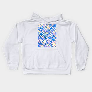 Sapphire labyrinth, small colored tiles arranged in mosaic Kids Hoodie